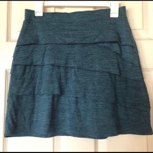 Prana Leah Teal Skirt Size XS wool blend